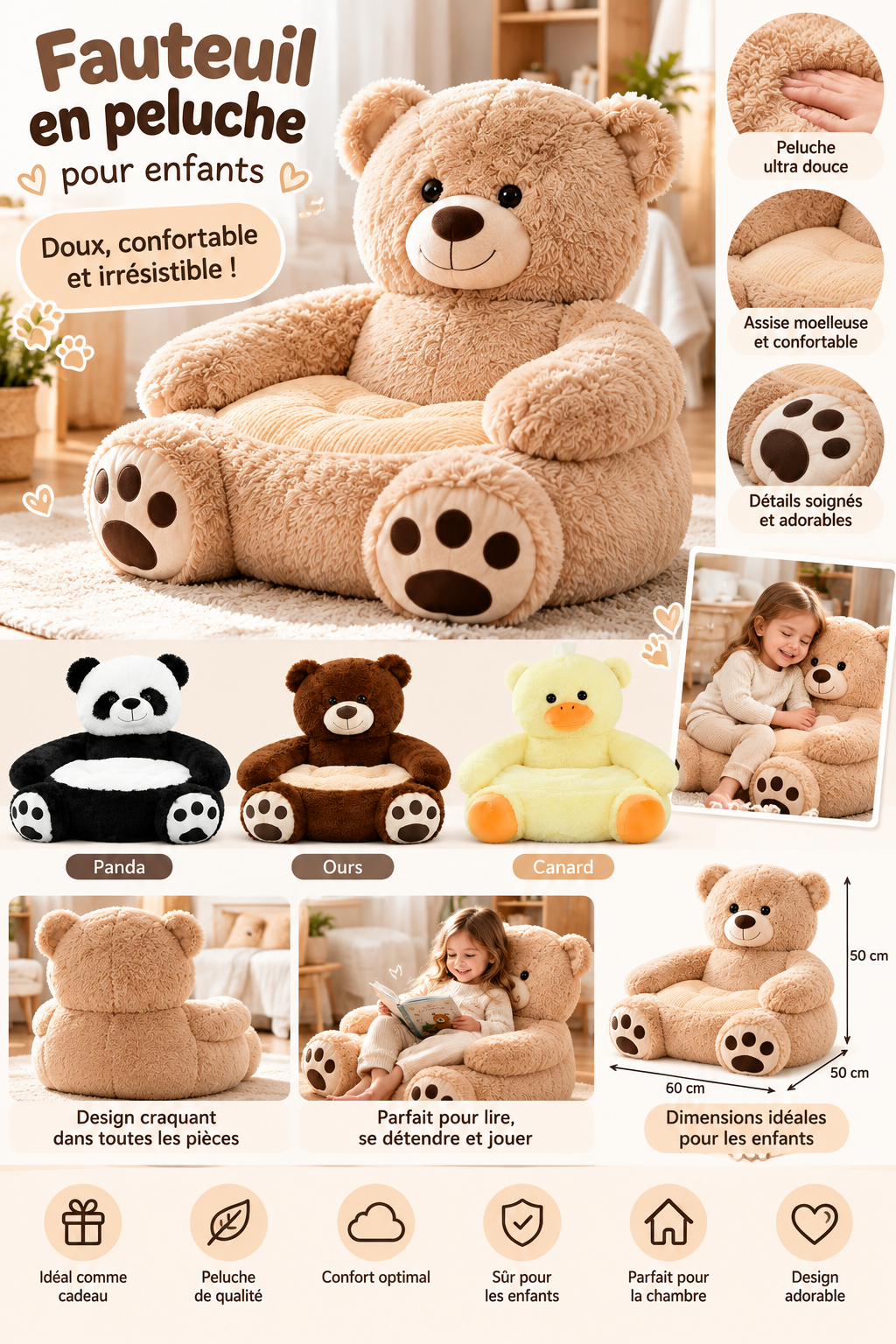 LOONY animal mini armchair for children