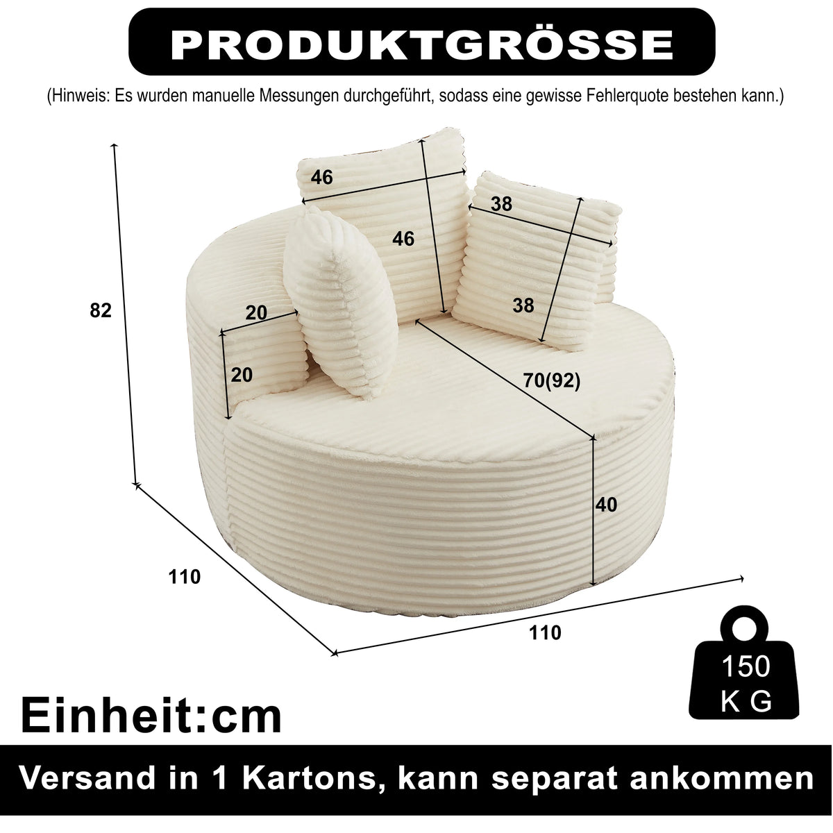 Fauteuil pouf VELVET — KOKOON Paris