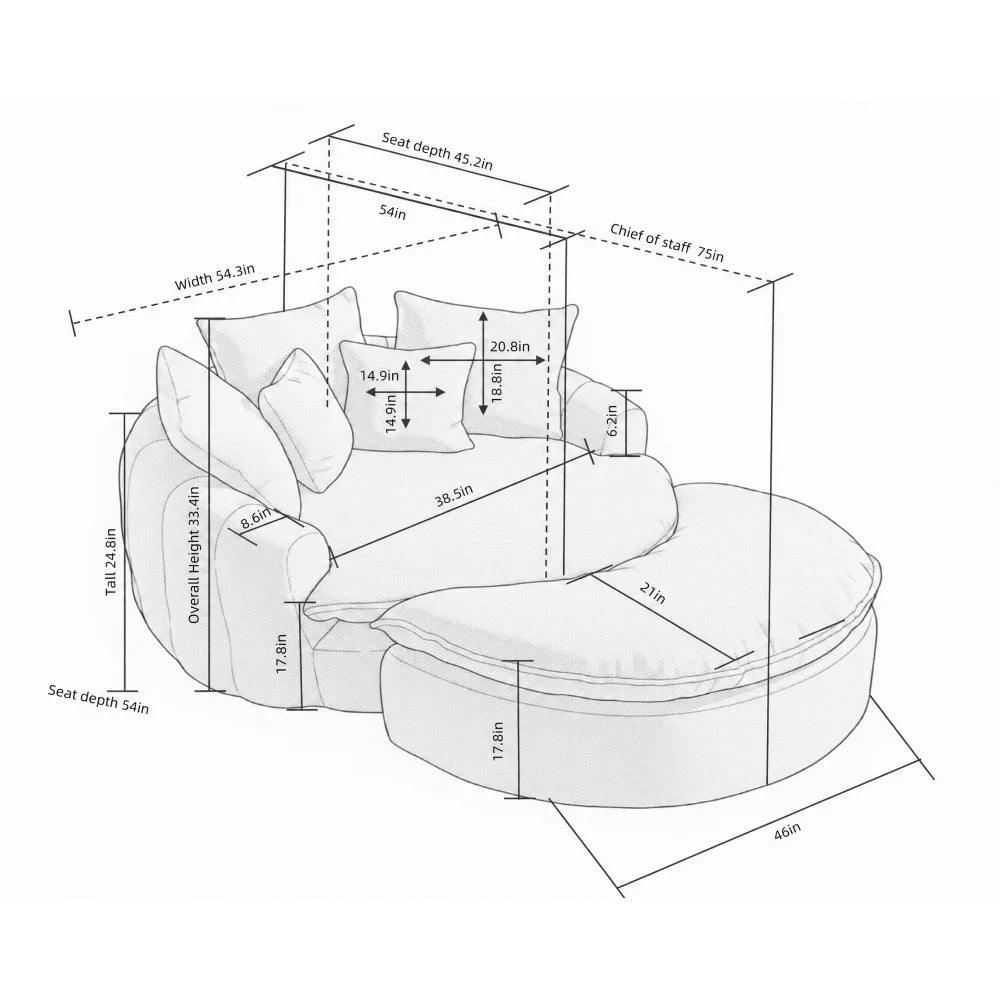 Fauteuil + repose-pieds FLUFFY — KOKOON Paris